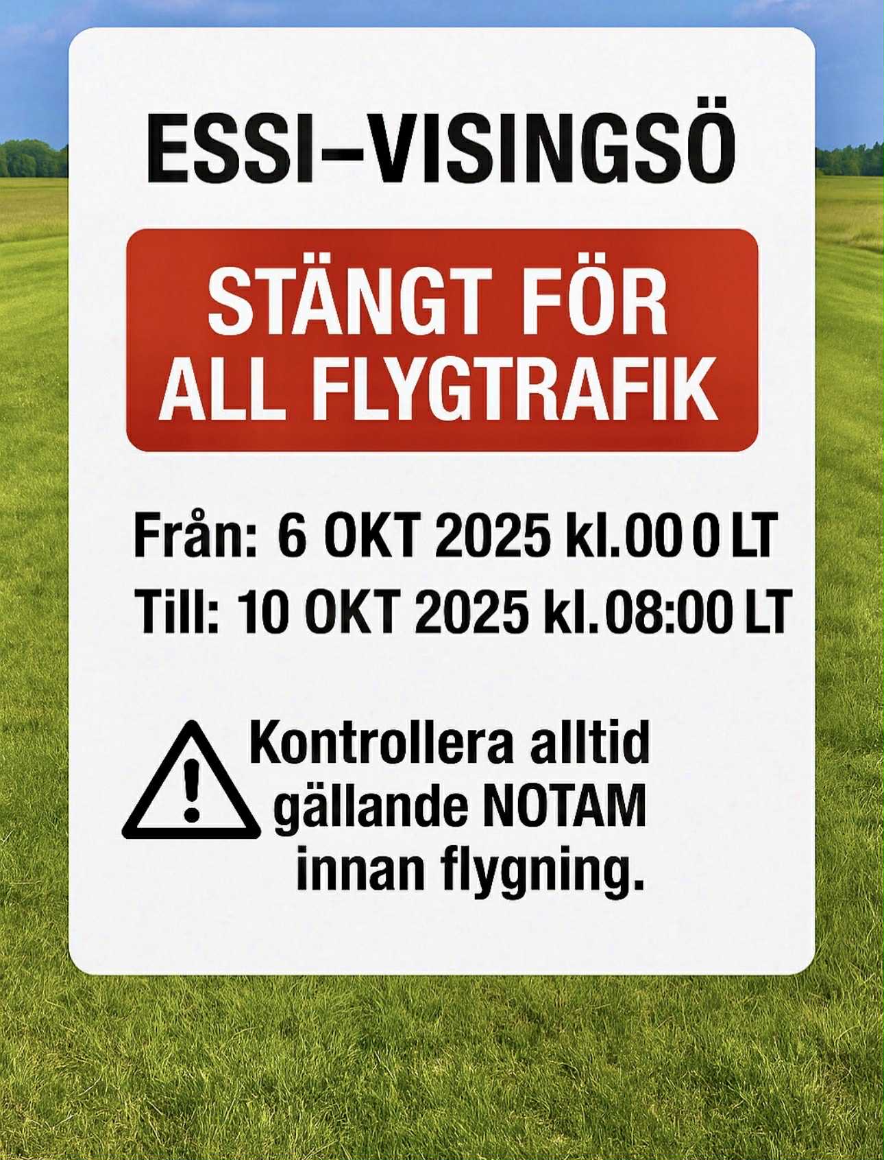 Visingsö STÄNGT – 6-10 Oktober